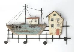 DanDiBo Hakenleiste Schiff MR52 Garderobenleiste Garderobe Wandgarderobe Maritim Vintage