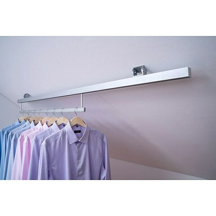 Room Plaza Easy Doing Kleiderstange Passend Für: Room Plaza Easy Doing Schiebetür-Bau-Sets, Länge: 1.000 Mm, Fahrbar 4 Room Plaza Easy Doing Kleiderstange Passend Für: Room Plaza Easy Doing Schiebetür-Bau-Sets, Länge: 1.000 Mm, Fahrbar – Bild 4