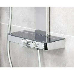 Camargue Duschsystem San Diego Mit Thermostatarmatur, Chrom/Anthrazit -Westwing Shop 12 165