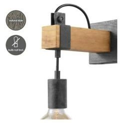 Home Sweet Home Wandleuchte Denton 10 W, L X B X H: 20 X 10 X 23 Cm, Grau, E27 -Westwing Shop 12 185