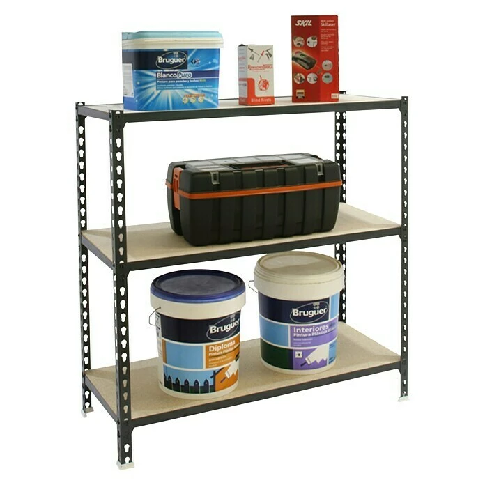 Simonrack Maderclick Metallregal Mega Plus L X B X H: 40 X 120 X 90 Cm, Traglast: 150 Kg/Boden, Anzahl Böden: 3 Stk., Stecken, Anthrazitgrau 2 Simonrack Maderclick Metallregal Mega Plus L X B X H: 40 X 120 X 90 Cm, Traglast: 150 Kg/Boden, Anzahl Böden: 3 Stk., Stecken, Anthrazitgrau – Bild 2