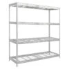 Simonrack Ecoforte Metall-Schwerlastregal Rex L X B X H: 60 X 180 X 250 Cm, Traglast: 400 Kg/Boden, Anzahl Böden: 4 Stk., Silber