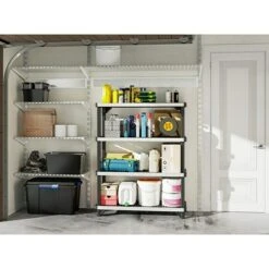 Kunststoffregal Fused L X B X H: 45,7 X 121,9 X 155,1 Cm, Traglast: 180 Kg/Boden, Anzahl Böden: 4 Stk., Stecken, Schwarz 7 Kunststoffregal Fused L X B X H: 45,7 X 121,9 X 155,1 Cm, Traglast: 180 Kg/Boden, Anzahl Böden: 4 Stk., Stecken, Schwarz -Westwing Shop 12 90