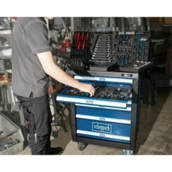 Scheppach Werkstattwagen TW 1000 L X B X H: 77 X 46 X 97 Cm, Stahl, Blau, 263 -tlg. -Westwing Shop 12 95
