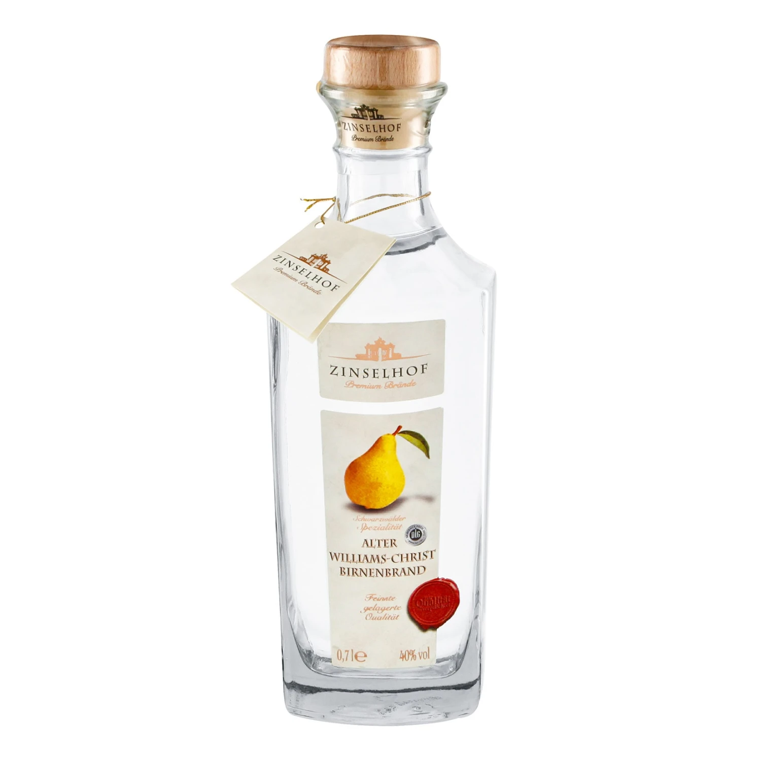 Zinselhof Williams-Christ-Birne 40,0 % Vol 0,7 Liter 1 Zinselhof Williams-Christ-Birne 40,0 % Vol 0,7 Liter