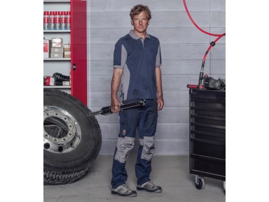 Poloshirt Cetus Dunkelblau-grau 3 Poloshirt Cetus Dunkelblau-grau – Bild 3