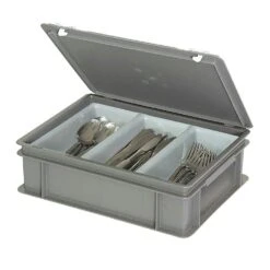 Besteckkoffer Mit 3-Mulden-Einsatz, Inhalt Je Mulde Ca. 2 Liter, Blau, LxBxH 400 X 300 X 130 Mm -Westwing Shop 2fd6f395 193d 4422 85dd 9cd547dbd99d 1