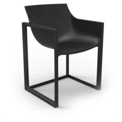 Vondom WALLSTREET Stuhl Mit Armlehnen - 2er Set - 2er Set - 57x53x80 Cm - Schwarz