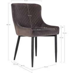 House Nordic Boston Stuhl - 62,5x52x82 Cm - Grau -Westwing Shop 465015 big 4