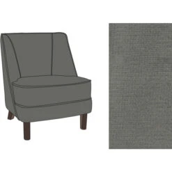 Fink Living DAVE Velvet Sessel - B 67 Cm - H 81 Cm - T 63 Cm - Grau -Westwing Shop 483735 big 4