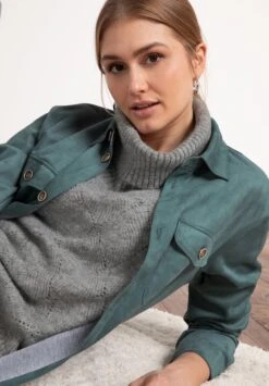 Bianca Hemdbluse »AMRA« In Angesagter Veloursleder-Optik