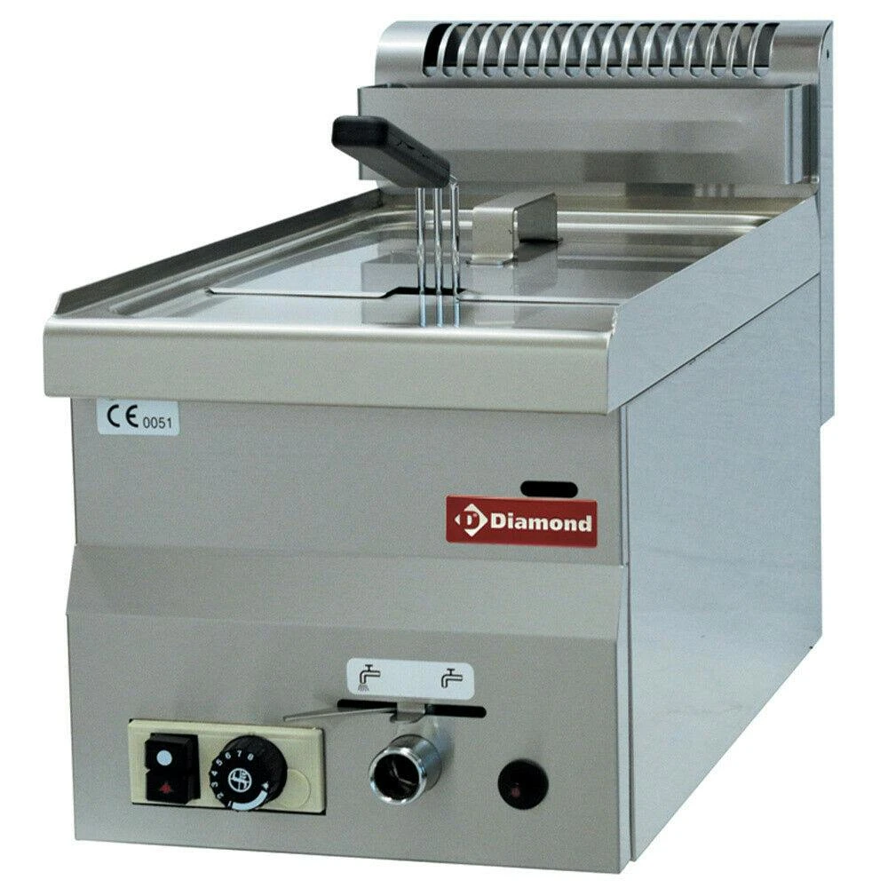 Gastro Gas-Fritteuse Zwei Becken Tischgerät Fritteuse Je 8 L Kapazität 2 Gastro Gas-Fritteuse Zwei Becken Tischgerät Fritteuse Je 8 L Kapazität – Bild 2