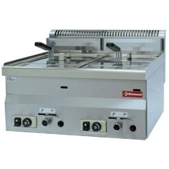 Gastro Gas-Fritteuse Zwei Becken Tischgerät Fritteuse Je 8 L Kapazität