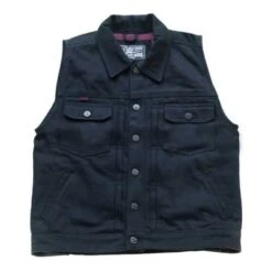 13 1/2 Rain Splitter Denim Weste Schwarz