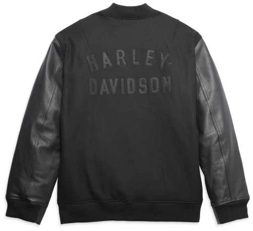 Harley-Davidson Harley Varsity Jacke Schwarz 2 Harley-Davidson Harley Varsity Jacke Schwarz – Bild 2