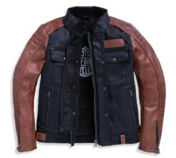 Harley-Davidson Jacke Jester Leder/Armalith Denim -Westwing Shop 97165 23em 32