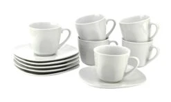 6er Set Kaffeetasse 18cl Mit Kaffeeuntertasse 14,5cm Atrium