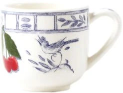 Gien Oiseau Bleu Fruits Espresso-Obertasse 0,08ltr.