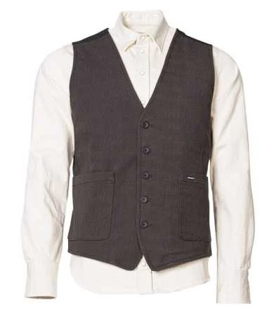 Rokker Tweed Weste Grau 3 Rokker Tweed Weste Grau – Bild 3